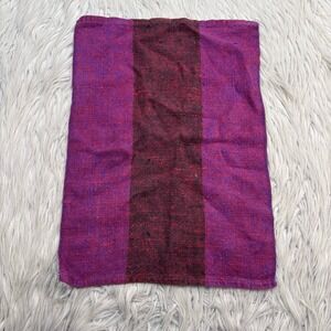 Vintage MCM Dansk Purple Red 100% Linen Rectangular Napkin Woven in Finland